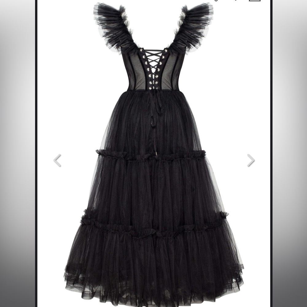Black Milla tulle dress - Picture 4 of 10